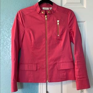 Pink/coral zipper jacket